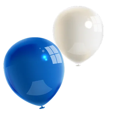 A White and Blue Balloon
